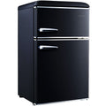 Retro Bar Fridge Black Top Mount Freezer 86L