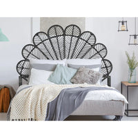 Rattan Headboard Peacock - Queen