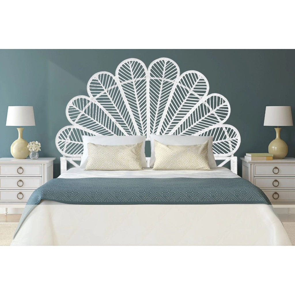 Rattan Headboard Peacock - Queen