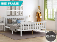 White Queen Bed Frame