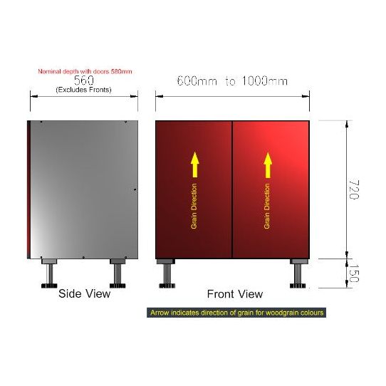 Base 2 Doors 800mm