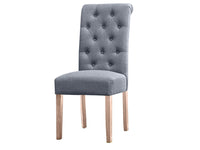 Linen Fabric Dining Chair x2 Pieces
