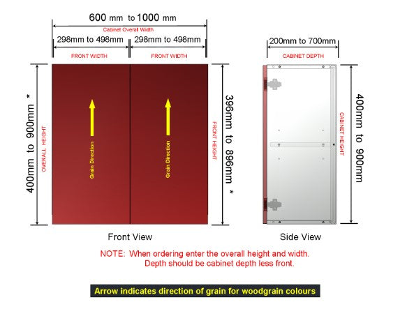 Wall 2 Doors - 700mm