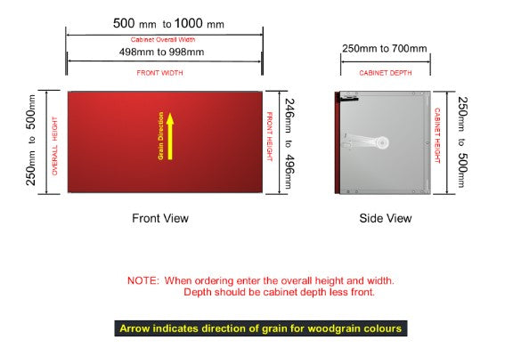 Wall 368H 1 Top Hinged Flap Door - 1000mm