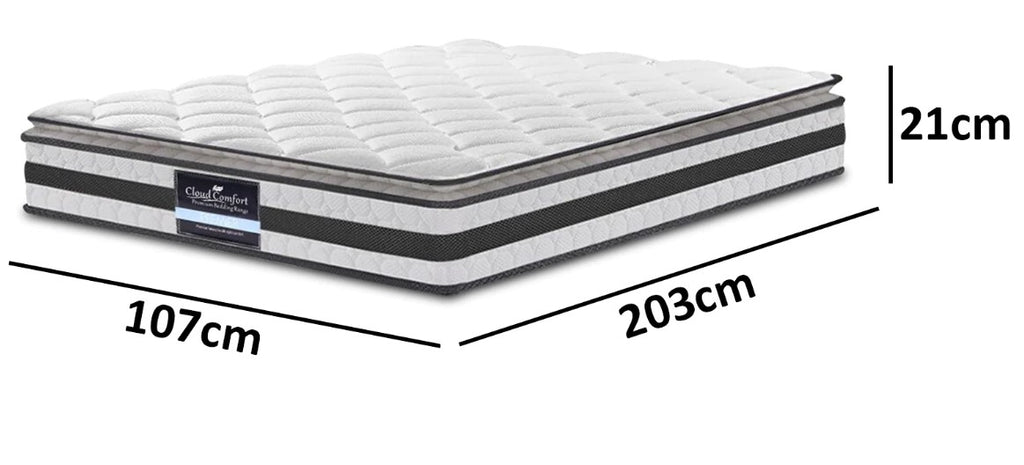 Box Mattress 21cm Thickness/ Medium Firmness - S, KS, D, Q