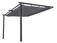 Wall Mounted Pergola With Retractable Canopy 3M X 4M