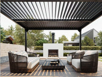 Louvre Roof System 4M X 4M Charcoal Pergola