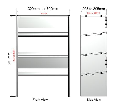Wardrobe Shoe Credenza - 500mm