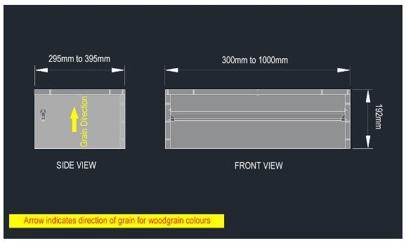 Wardrobe Shelf with 1 Rail - 1000mm