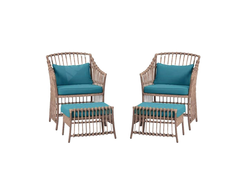 4 Piece Wicker Patio Set