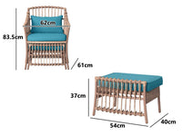 4 Piece Wicker Patio Set