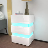 Gloss Bedside Table with RGB LED Lighting