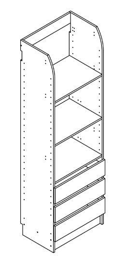 Floor Tower 600 3-Drawer Unit