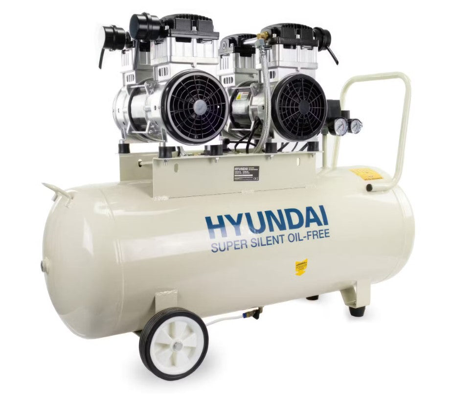 Hyundai Air Compressor Oil Free Low Noise Brushless 4HP 100L