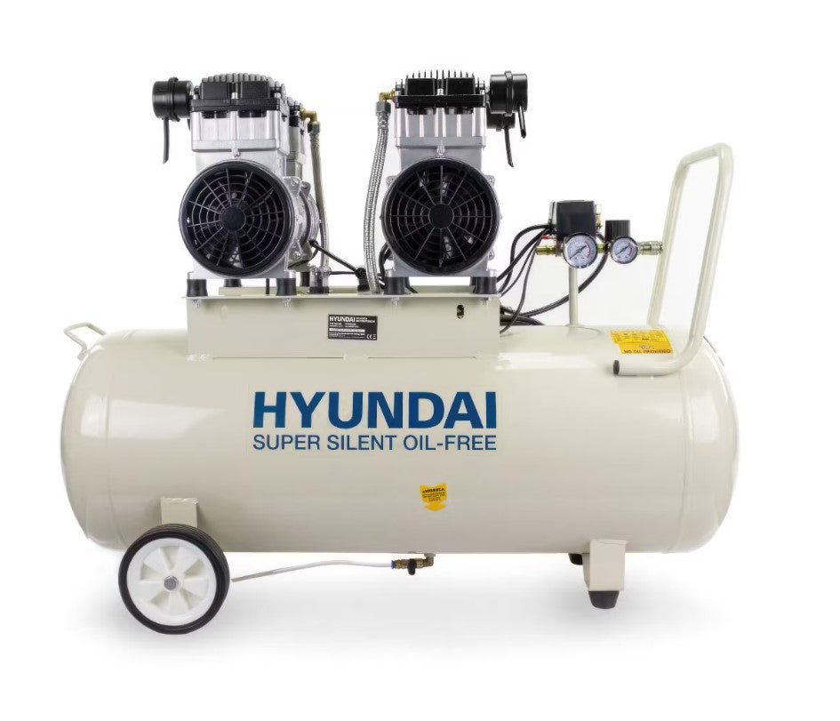 Hyundai Air Compressor Oil Free Low Noise Brushless 4HP 100L