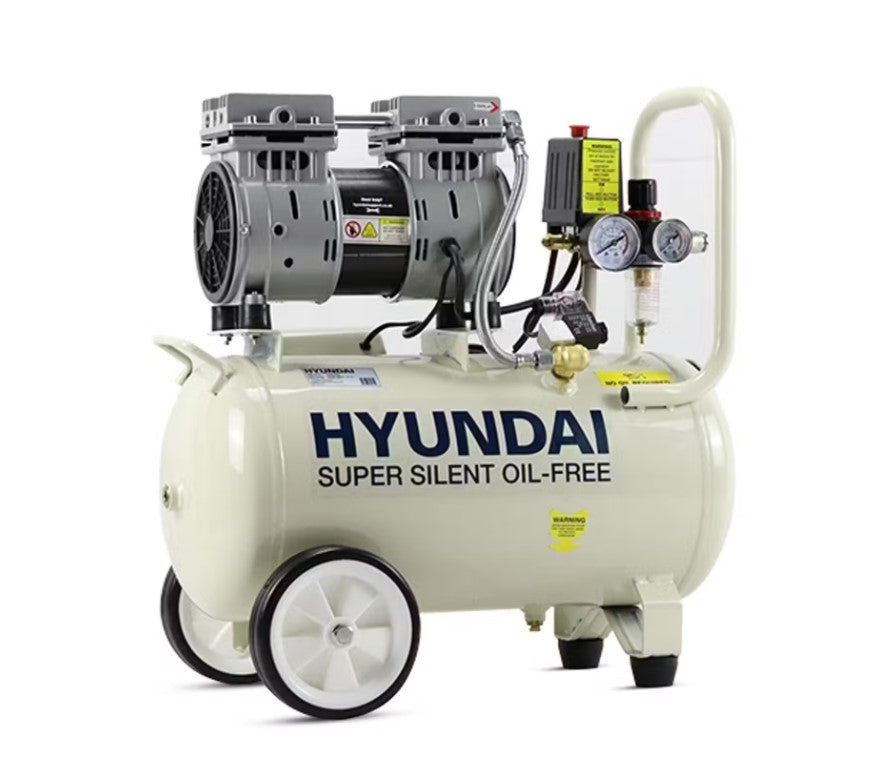 Hyundai Air Compressor Oil Free Low Noise 1HP 24L