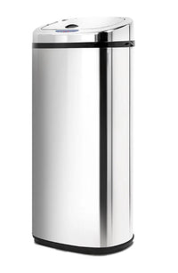 50L Square Sensor Bin Silver