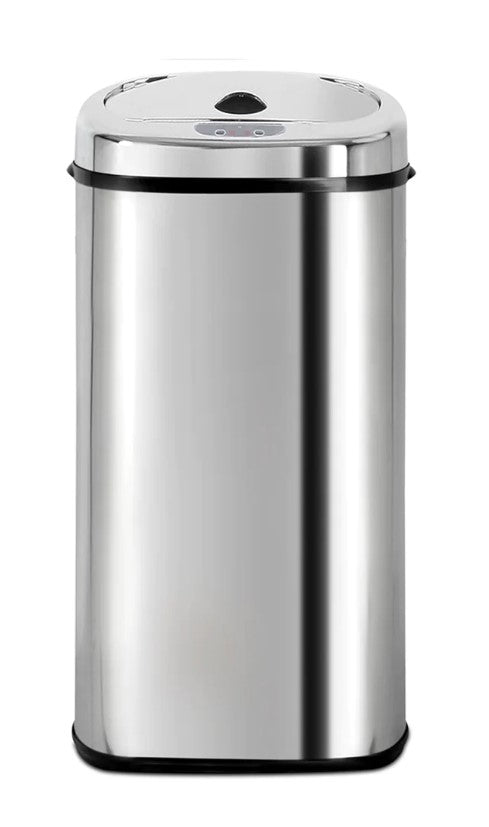 50L Square Sensor Bin Silver