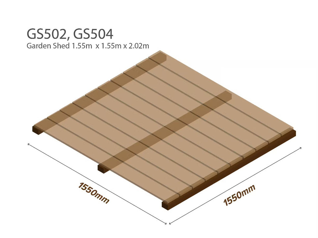 Garden Shed Wooden Floor Kit  1.55M X 1.55M