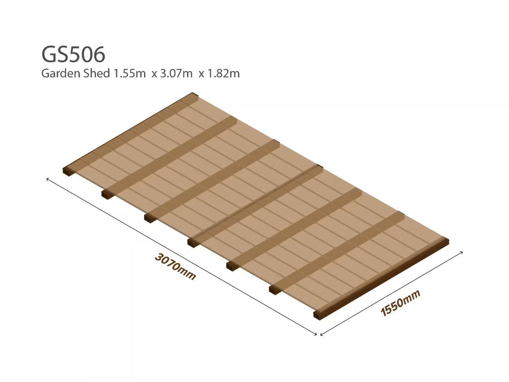 Garden Shed Wooden Floor Kit 1.55M X 3.07M