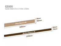 Garden Shed Wooden Floor Kit 2.31M X 1.55M
