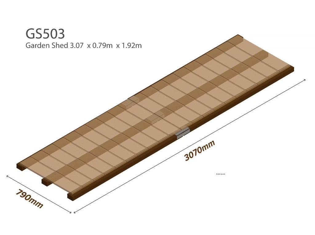 Garden Shed Wooden Floor Kit 3.07M x 0.79M