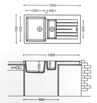 Composite Sink 1000x500mm