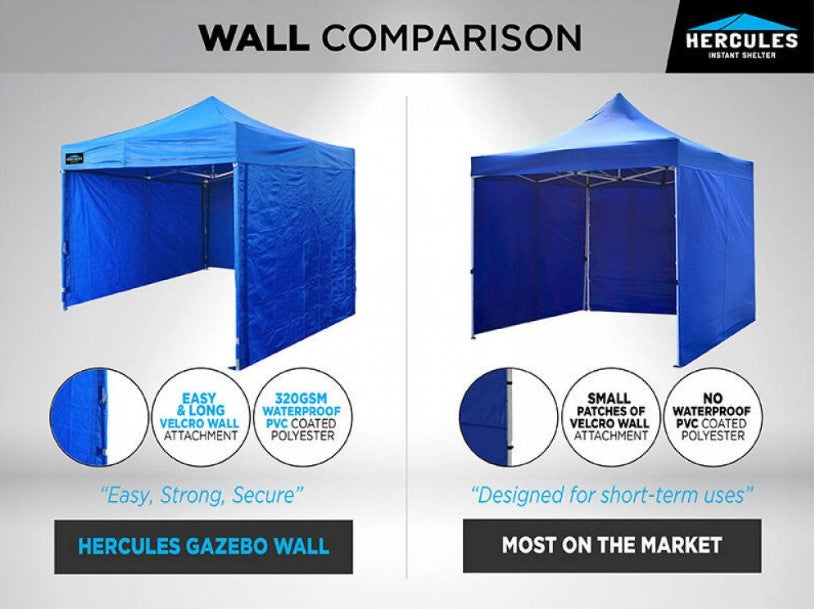 Alloy Gazebo Hex 45A 3X3M + 3 Wall Package