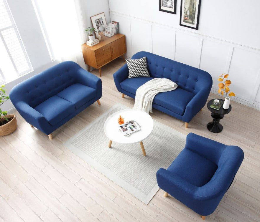 Bracke 3 Seater Fabric Sofa Range (Blue)