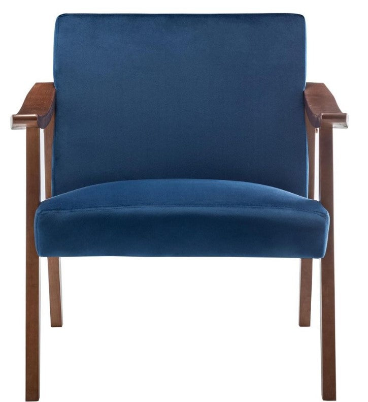 Cove Velvet Arm Chair (Navy Blue)