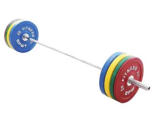 170kg Bumper Weights Set/ Olympic Barbell + Rubber Bumper Weights