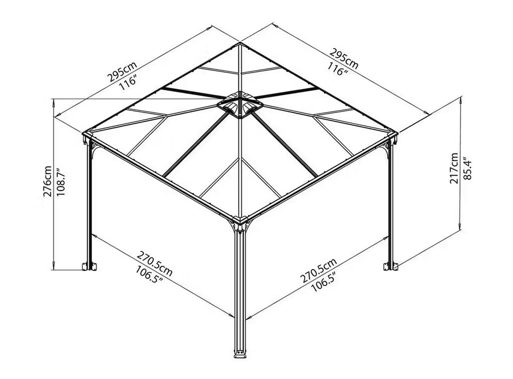 Palram Palermo 3000 Gazebo