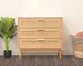 Rattan 3 Drawer Tallboy