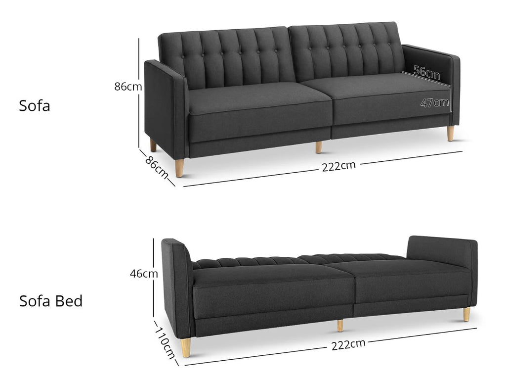 Sofa Bed Dark Grey