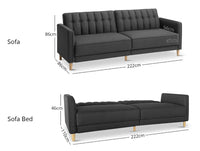 Sofa Bed Dark Grey