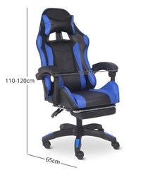 Chano Deluxe Gaming Chair Pu Blue, Red, Pink