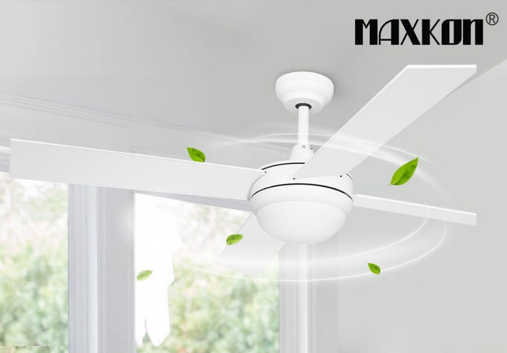 52"Modern Ceiling Fan With LED Light Remote Control 4 Blades 3 Speed Timer
