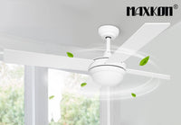 52"Modern Ceiling Fan With LED Light Remote Control 4 Blades 3 Speed Timer