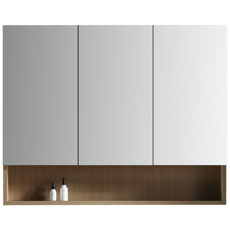 Mirror Cabinet 3 Door - Black, White, Forest Grain 90 x 80cm