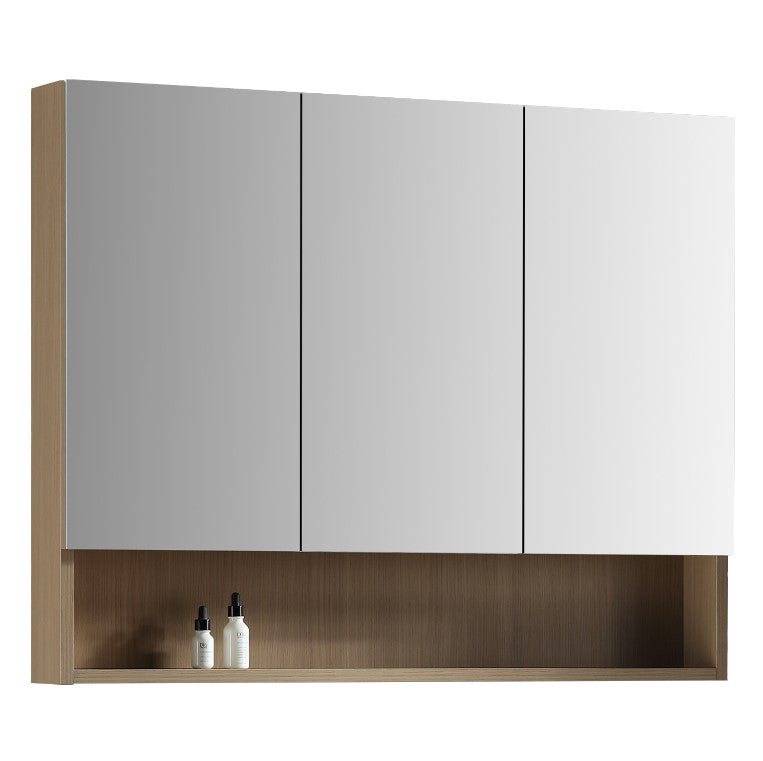 Mirror Cabinet 3 Door - Black, White, Forest Grain 90 x 80cm