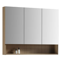 Mirror Cabinet 3 Door - Black, White, Forest Grain 90 x 80cm