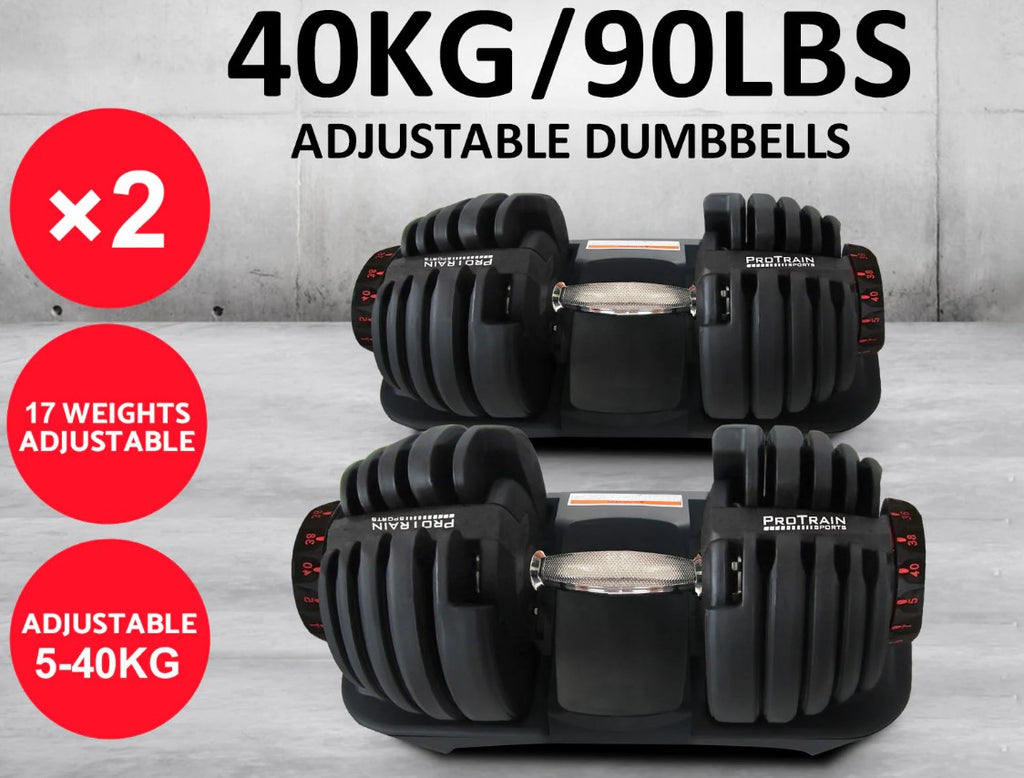 Pair Adjustable Dumbbells 40kg