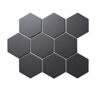 Classica Hexagon Black Matt Mosaic 295x256