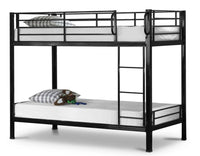 Metal Bunk Black With 15Cm Mattress