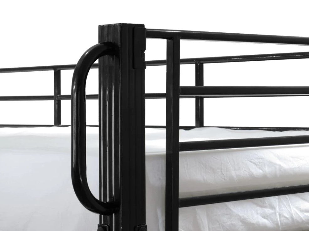 Metal Bunk Black With 15Cm Mattress