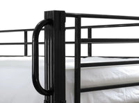 Metal Bunk Black With 15Cm Mattress