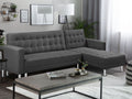 Colorado 3 Seater Sofa Bed Futon with Chaise - Dark Grey