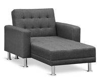 Colorado 3 Seater Sofa Bed Futon with Chaise - Dark Grey