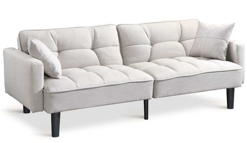 Boston 3 Seater Sofa Bed - Oat White