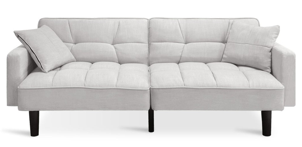 Boston 3 Seater Sofa Bed - Oat White